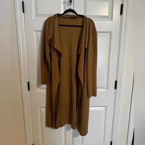Boohoo Camel Drape Cardigan